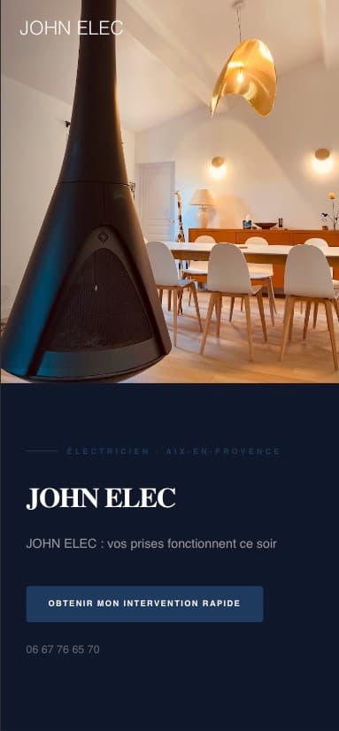 Site vitrine électricien