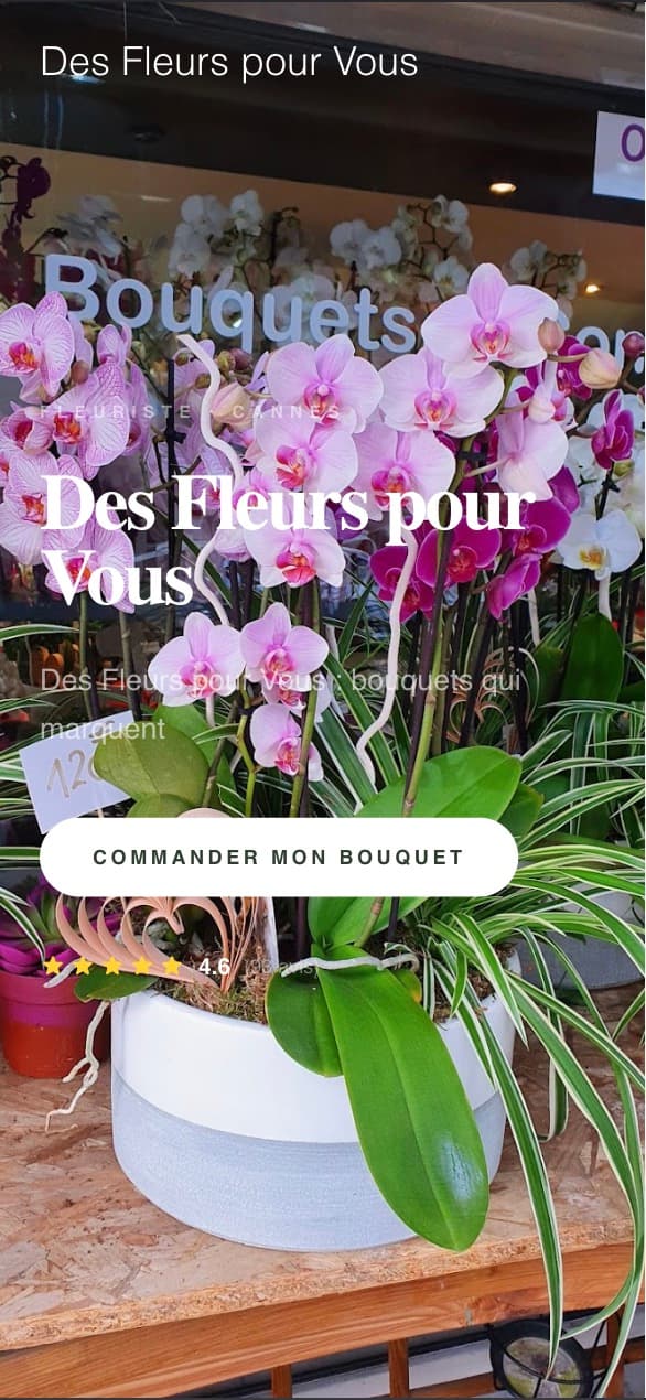Site vitrine Fleuriste — Des Fleurs pour Vous